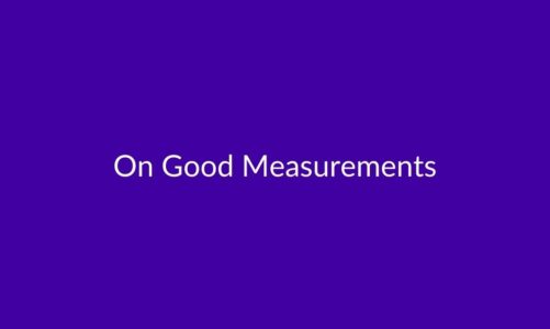 Text: On good measurements